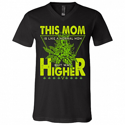 Mom Shirt, Black, V-Neck T-Shirt