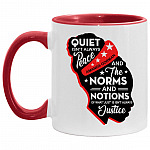 AM11OZ Accent Mug, White/Red, 11 oz. Accent Mug