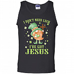 Gnome I Don't Need Luck I've, Black, Unisex Tank Top