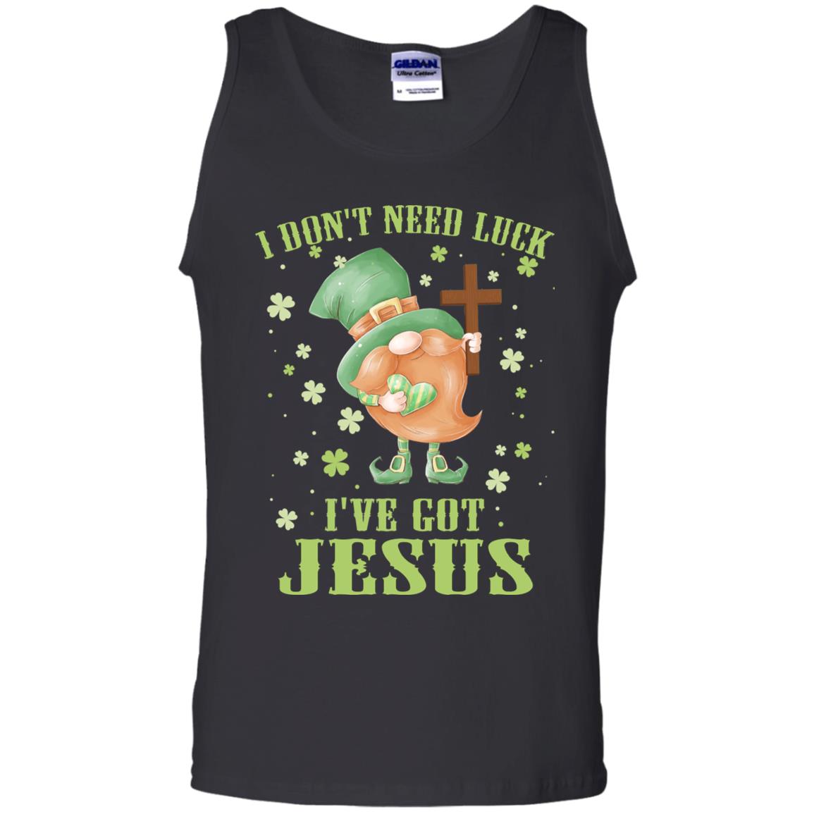 Gnome I Don't Need Luck I've, Black, Unisex Tank Top
