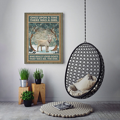Alternative view of Once Upon A Time There Was A Girl Who Really Loved Goats Wrapped Framed Canvas Prints - Unframed Poster