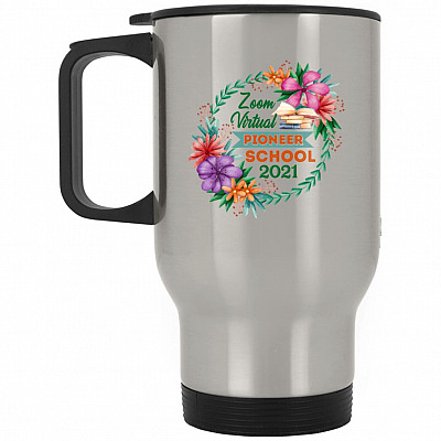 14 oz. Silver Travel Mug