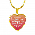 Whatever Our Souls Are Made of Thoughtful Mother's Day Gifts for Wife Heart Pendant Necklace - Heart Luxury Necklace (Gold Plated)