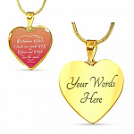 Whatever Our Souls Are Made of Thoughtful Mother's Day Gifts for Wife Heart Pendant Necklace - Heart Luxury Necklace (Gold Plated)