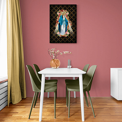 Alternative view of Blessed Virgin Mary - Our Lady Immaculate Conception Religious Framed Canvas Prints - Unframed Poster