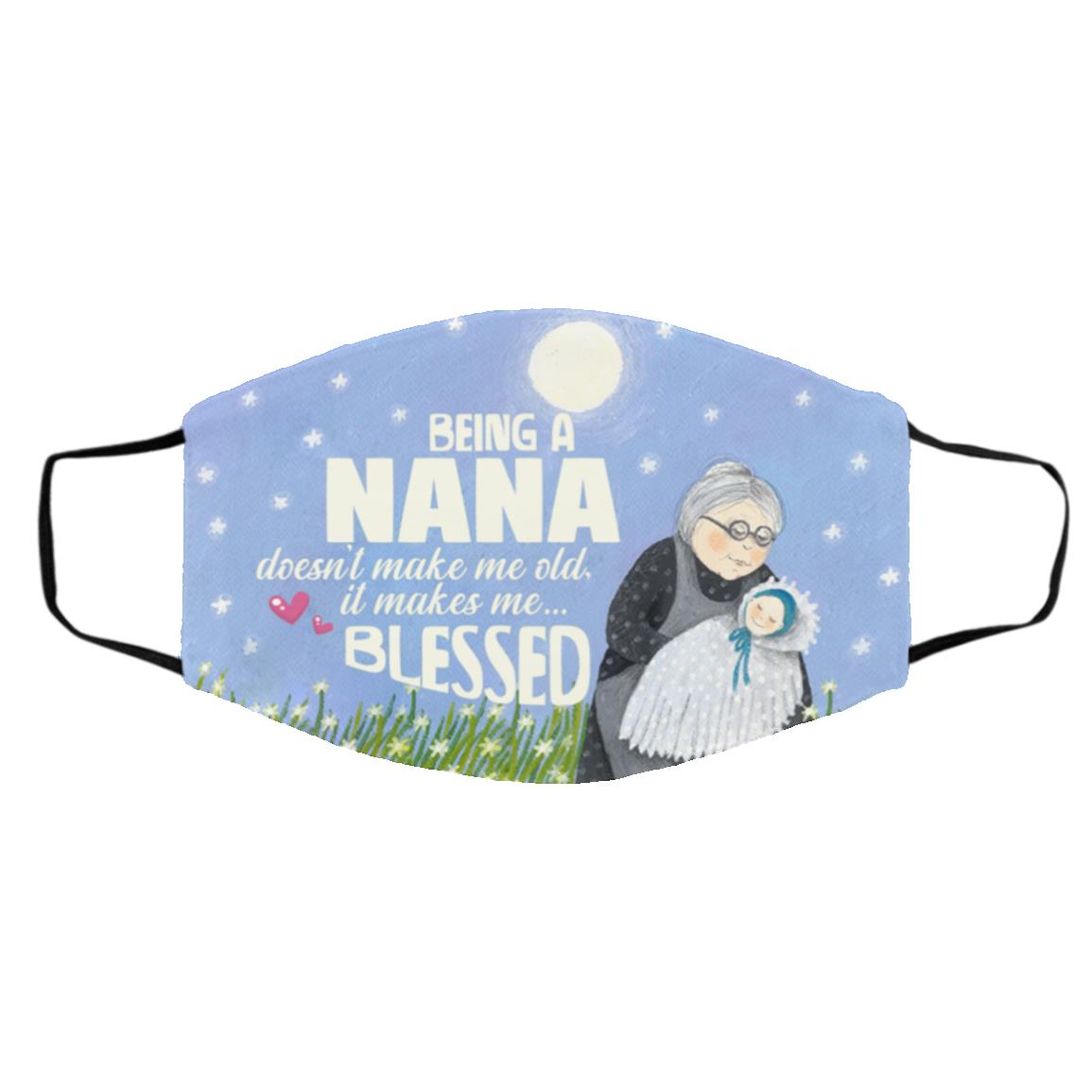 Nana mask, White, Cloth Face Cover – Medium/Large