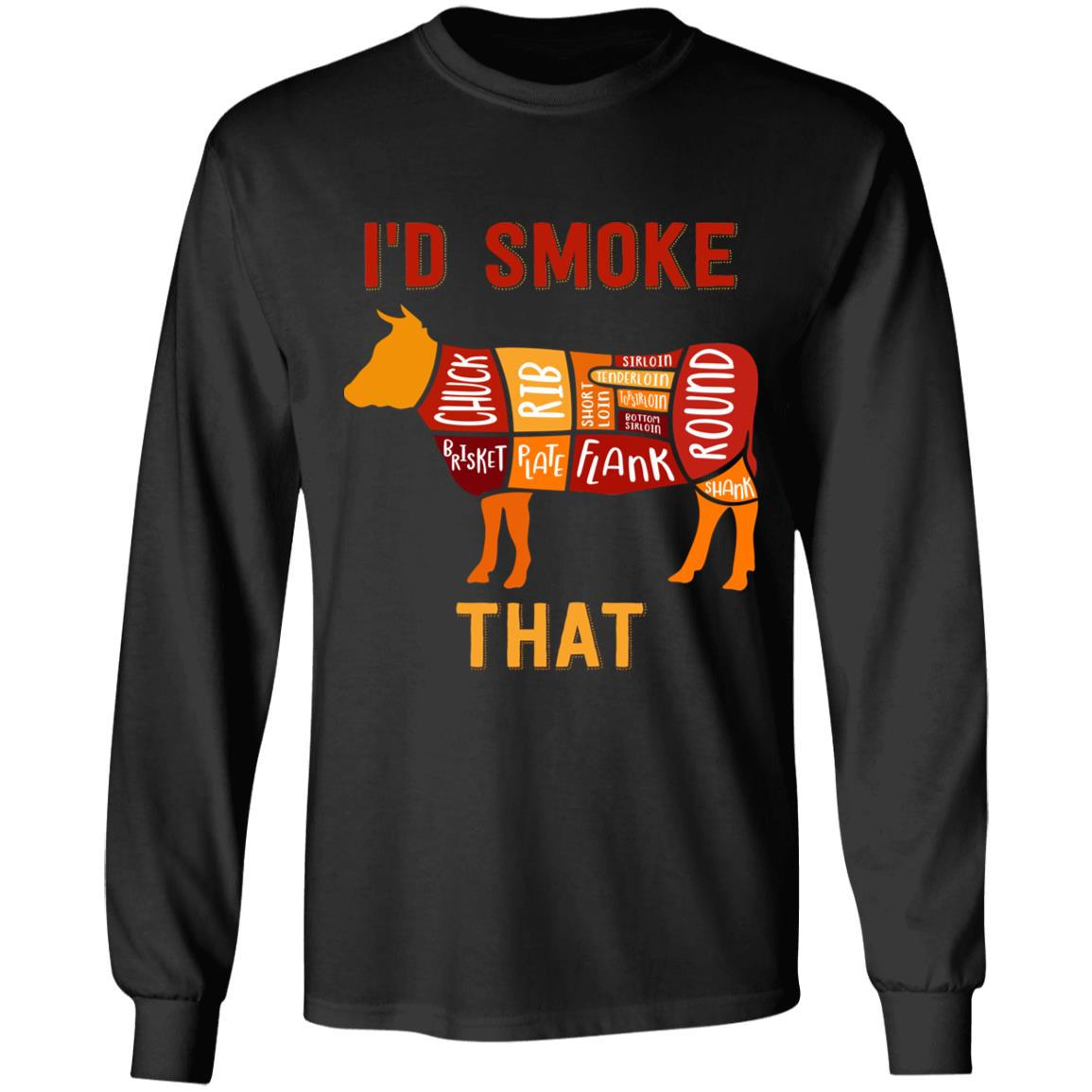 meat hoodie, Black, Long Sleeve