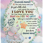 Personalized To My Mommy Blanket, White, Cozy Plush Fleece Blanket - 50x60