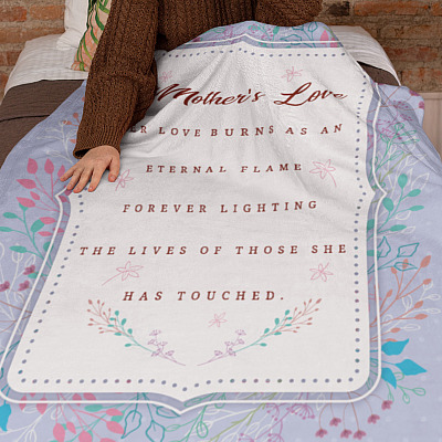Alternative view of A Mother's Love Burns As An Eternal Flame Fleece Blanket - Mink Sherpa Blanket - Woven Blanket