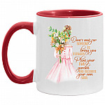 Don't Wait For Someone Plant, White/Red, 11 oz. Accent Mug