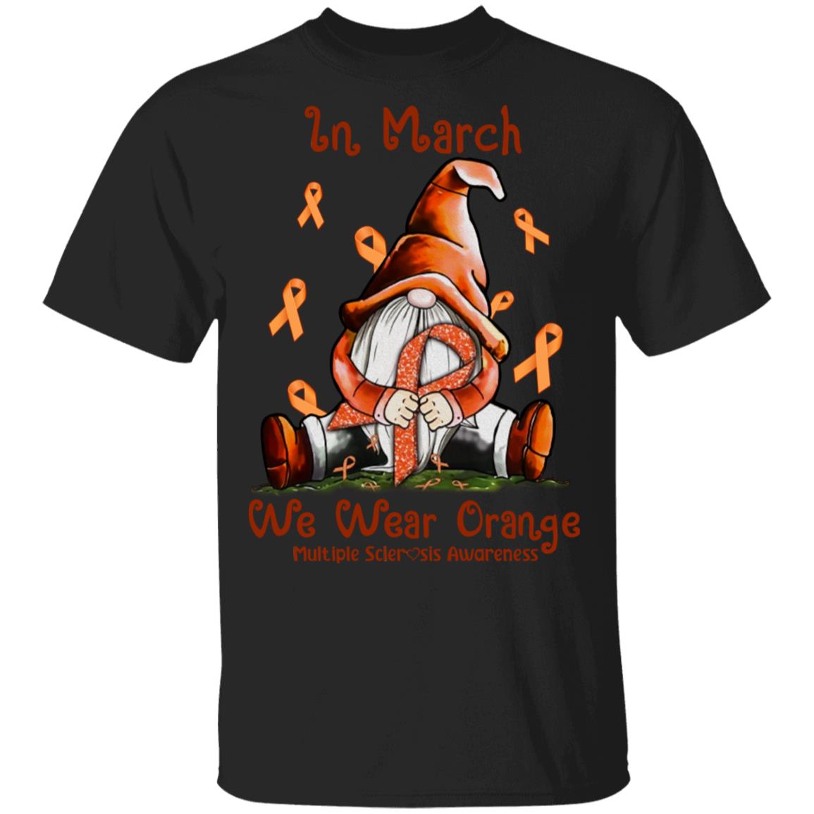 In March We Wear Orange Funny T-Shirt, Black, Unisex T-Shirt
