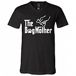 dogmother shirt, Black, V-Neck T-Shirt