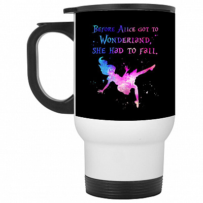 14 oz. White Travel Mug