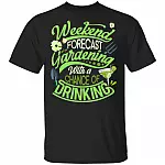 Weekend Forecast Gardening, Black, Unisex T-Shirt