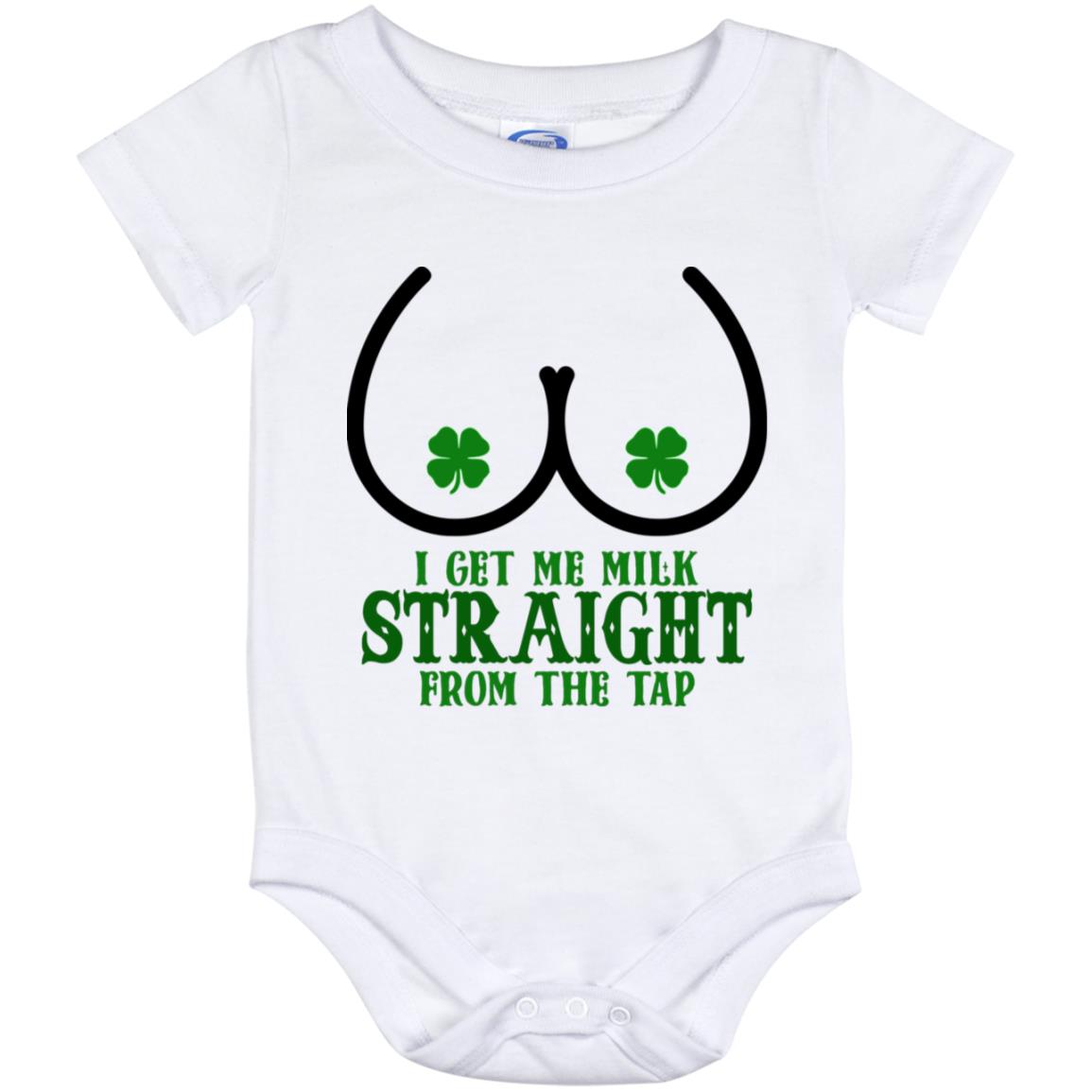 I Get Me Milk, White, Baby Onesie - 12 Month