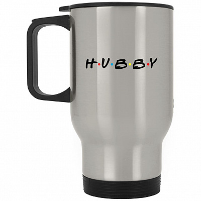 14 oz. Silver Travel Mug
