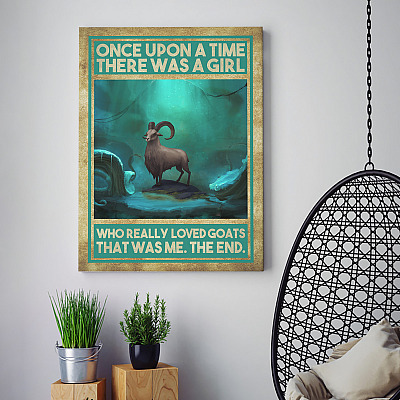 Alternative view of Once Upon A Time There Was A Girl Who Really Loved Goats Framed Canvas - Unframed Poster