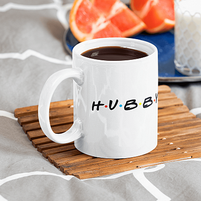 Alternative view of Hubby Wifey Friends Couple Ceramic Coffee Mug - Gift For Husband
