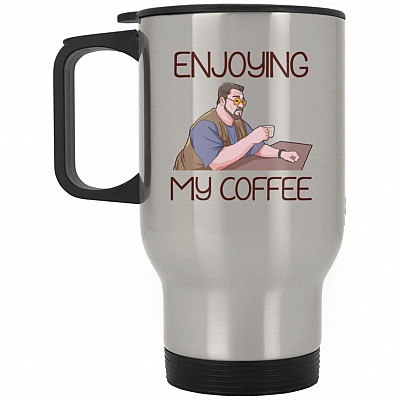 14 oz. Silver Travel Mug