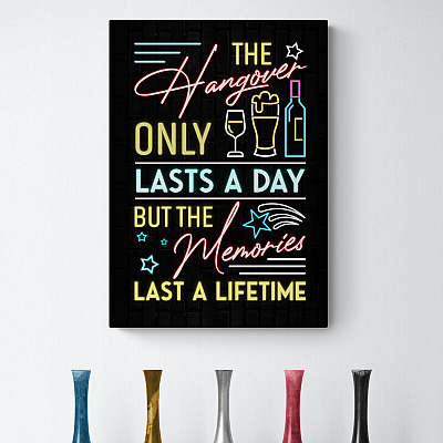 Alternative view of The Hangover Only Last A Day Gallery Wrapped Framed Canvas Prints - Unframed Poster - Home Decor Wall Art