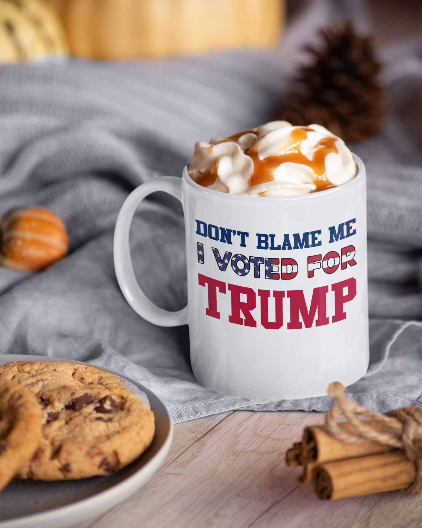 4VT. Don't Blame For Me Vote Trump mug mk1