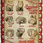 Personalized Baseball Pitching Grips Blanket, White, Cozy Plush Fleece Blanket - 50x60