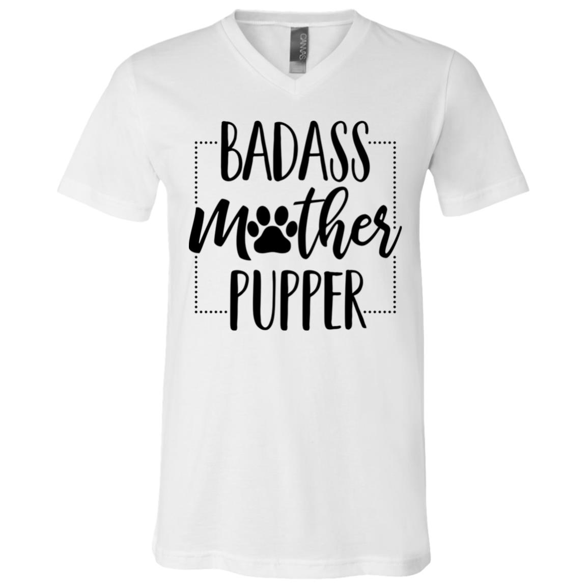 pupper shirt, White, V-Neck T-Shirt