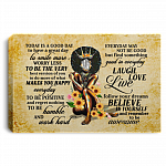 Today Is a Good Day Motivational Wrapped Framed Canvas Prints - Unframed Poster - Home Decor Wall Art, White, 0.75'' Framed Canvas