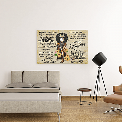 Alternative view of Today Is a Good Day Motivational Wrapped Framed Canvas Prints - Unframed Poster - Home Decor Wall Art