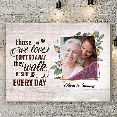 Alternative view of Personalized Custom Photo Cardinal Those We Love Don't Go Away Framed Canvas - Memorial Unframed Poster