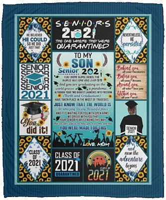 From Mom To My Son SBlanket, White, Cozy Plush Fleece Blanket - 50x60