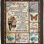 My Husband My Angel When God Blanket, White, Cozy Plush Fleece Blanket - 50x60 My Husband My Angel When God Blanket, White, Cozy Plush Fleece Blanket - 50x60