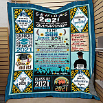 9VT. Mom Son Senior Blanket 2021 blanket mockup