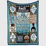 9VT. Mom Son Senior Blanket 2021 blanket mockup2