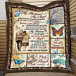 4VT. My Husband My Angel Butterfly blanket mockup