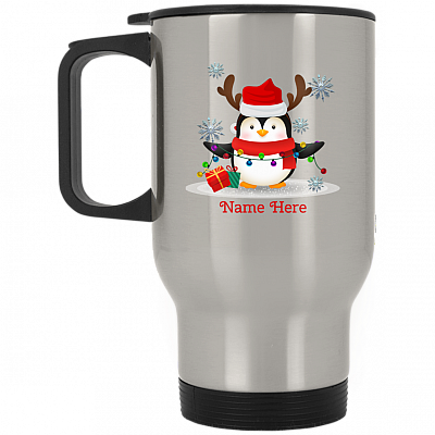 14 oz. Silver Travel Mug