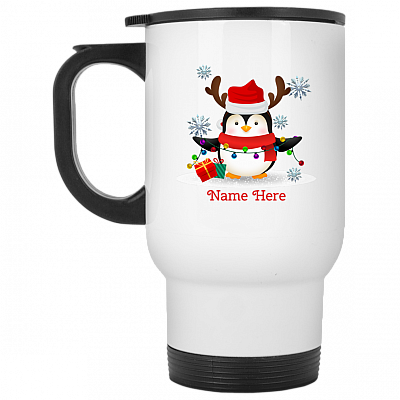 14 oz. White Travel Mug