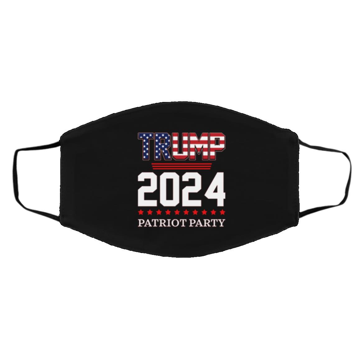 trump mask, Black, Cloth Face Cover – Medium/Large