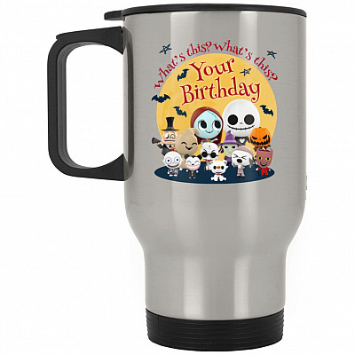 14 oz. Silver Travel Mug