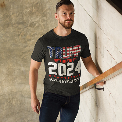 Alternative view of Trump 2024 Patriot Party T-Shirt - Trump 2024 Shirt