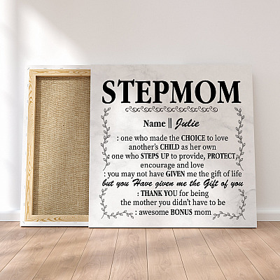 Alternative view of Personalized Stepmom One Who Made The Choice To Love Framed Canvas Prints-Unframed Poster-Home Decor Wall Art