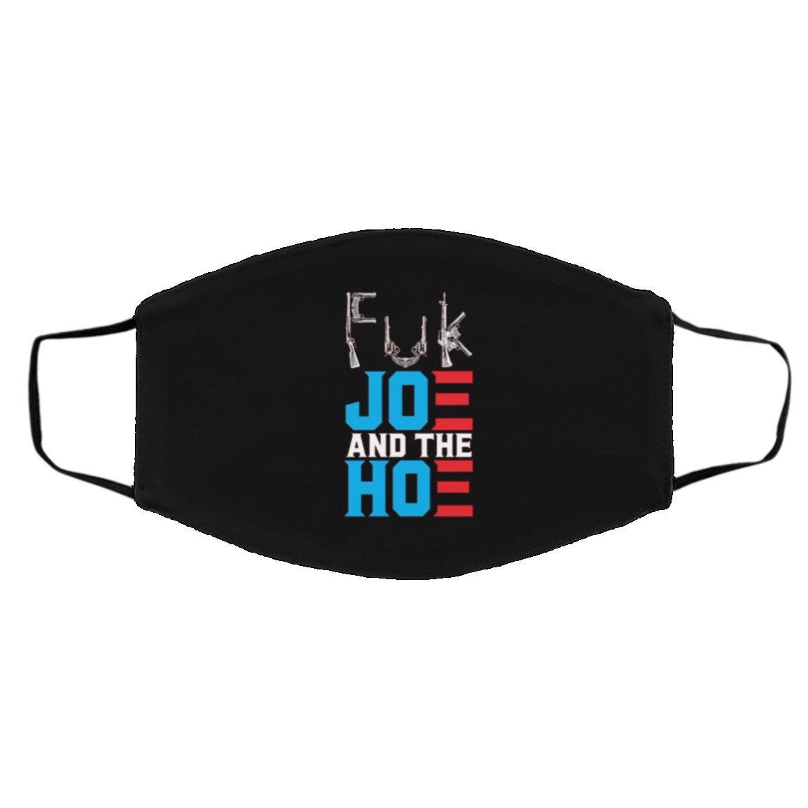 Fck Joe And Hoe Gu-n Control Washable Reusable Custom - Printed Cloth Face Mask Cover, Black, Cloth Face Cover – Medium/Large