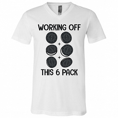 Oreos Tshirt, White, V-Neck T-Shirt