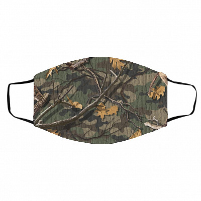 camo mask, White, Cloth Face Cover – Medium/Large