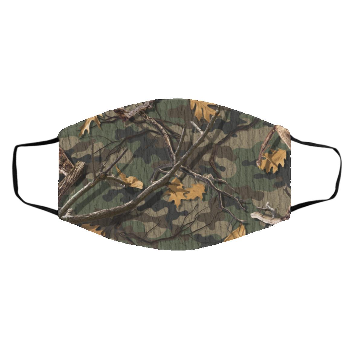 camo mask, White, Cloth Face Cover – Medium/Large