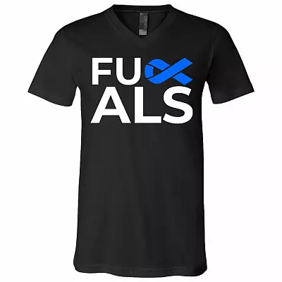 als shirt, Black, V-Neck T-Shirt