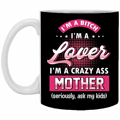 Lover Mug, Black, 11 oz. White Mug