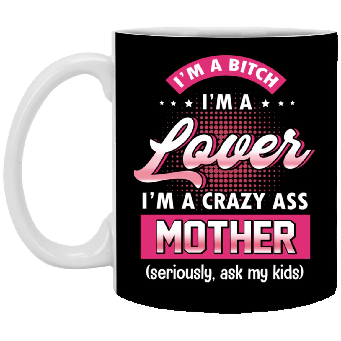 Lover Mug, Black, 11 oz. White Mug Lover Mug, Black, 11 oz. White Mug