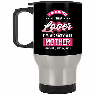 14 oz. Silver Travel Mug