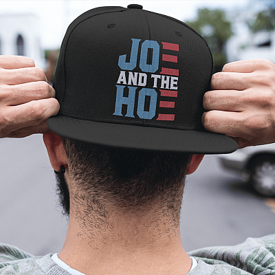 Alternative view of Fck Joe And Hoe Gu-n Control Twill Cap - High-Profile Snapback Hat - Trucker Hat